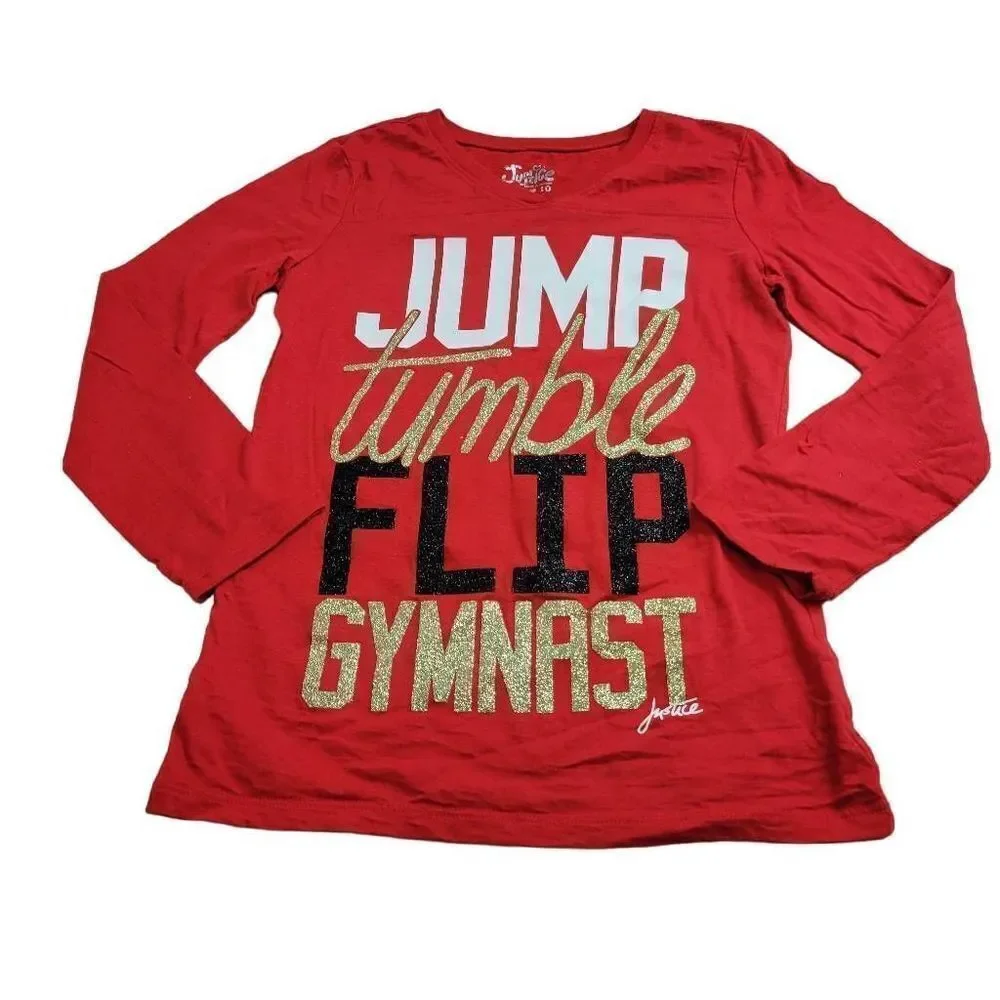 Justice gymnastics shirt 10